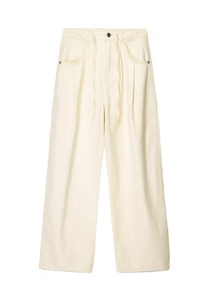 Bershka FLOWING WITH DARTS - Relaxed fit jeans - beige