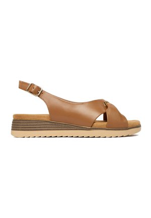Lasocki, LASOCKI WOMEN'S SANDALS BROWN - Sandali con zeppa - brown