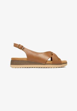 Lasocki, LASOCKI WOMEN'S SANDALS BROWN - Sandali con zeppa - brown