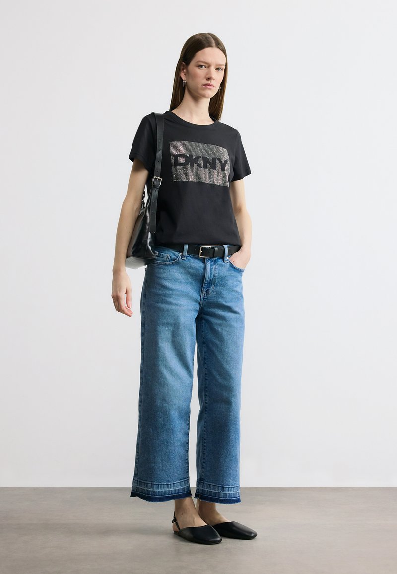Jean Femme DKNY Ludlow Noir Stretch - Taille 2 Long - Neuf Avec étiquettes