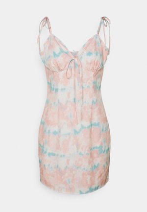 DYE TIE STRAP MINI DRESS - Korte jurk - pink
