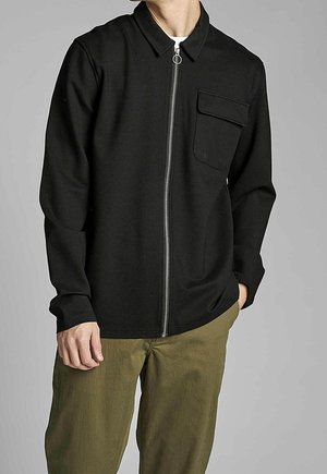 Sweater met rits - black