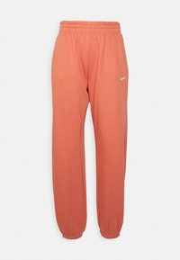 Nike Sportswear W NSW ESSNTL PANT FLC TREND - Calças de fato de treino - madder root/white