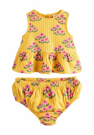 2 PIECE SET - REGULAR FIT - Robe pull - ochre yellow floral