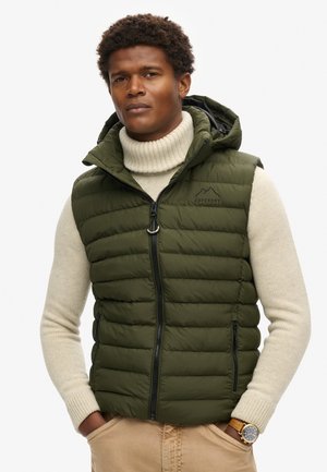 Superdry & Co HOODED FUJI  - Chaleco - dark moss green