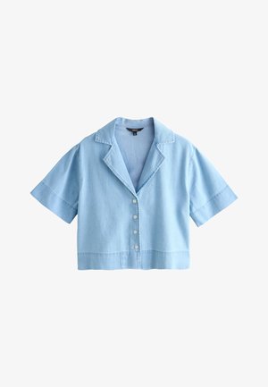 Next, REGULAR FIT - SHORT SLEEVE DENIM RESORT SHIRT . - Overhemdblouse - light blue