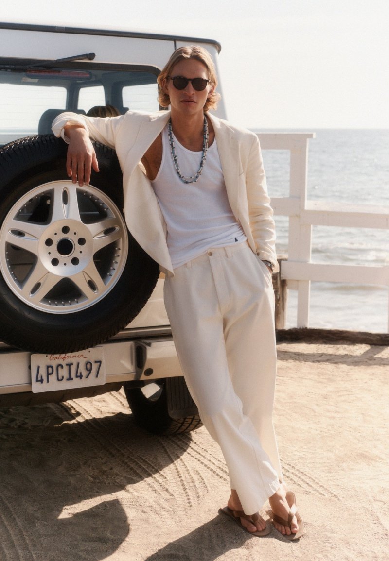 Polo Ralph Lauren POLO SOFT MODERN FIT LINEN SUIT JACKET - Sako - cream