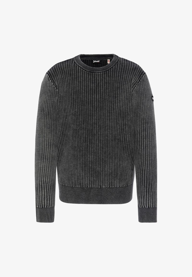 Schott CREWNECK - Strickpullover - noir