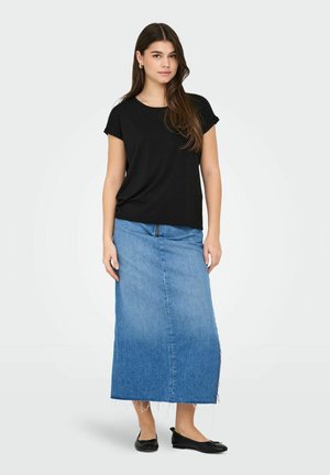 ONLY 2ER PACK-SET MODISCHES MIT GLITZER NAHT RUNDHALS - T-Shirt basic - schwarz