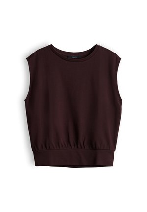 someday., CROPPED SWEAT LOOK - Strickpullover - mahogany