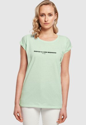 Merchcode FRAUEN HOPE EXTENDED SHOULDER  - T-shirts med print - neo mint