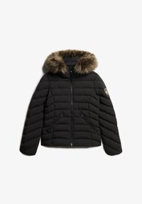 Superdry Co FUJI HOODED PADDED Winterjacke black/schwarz
