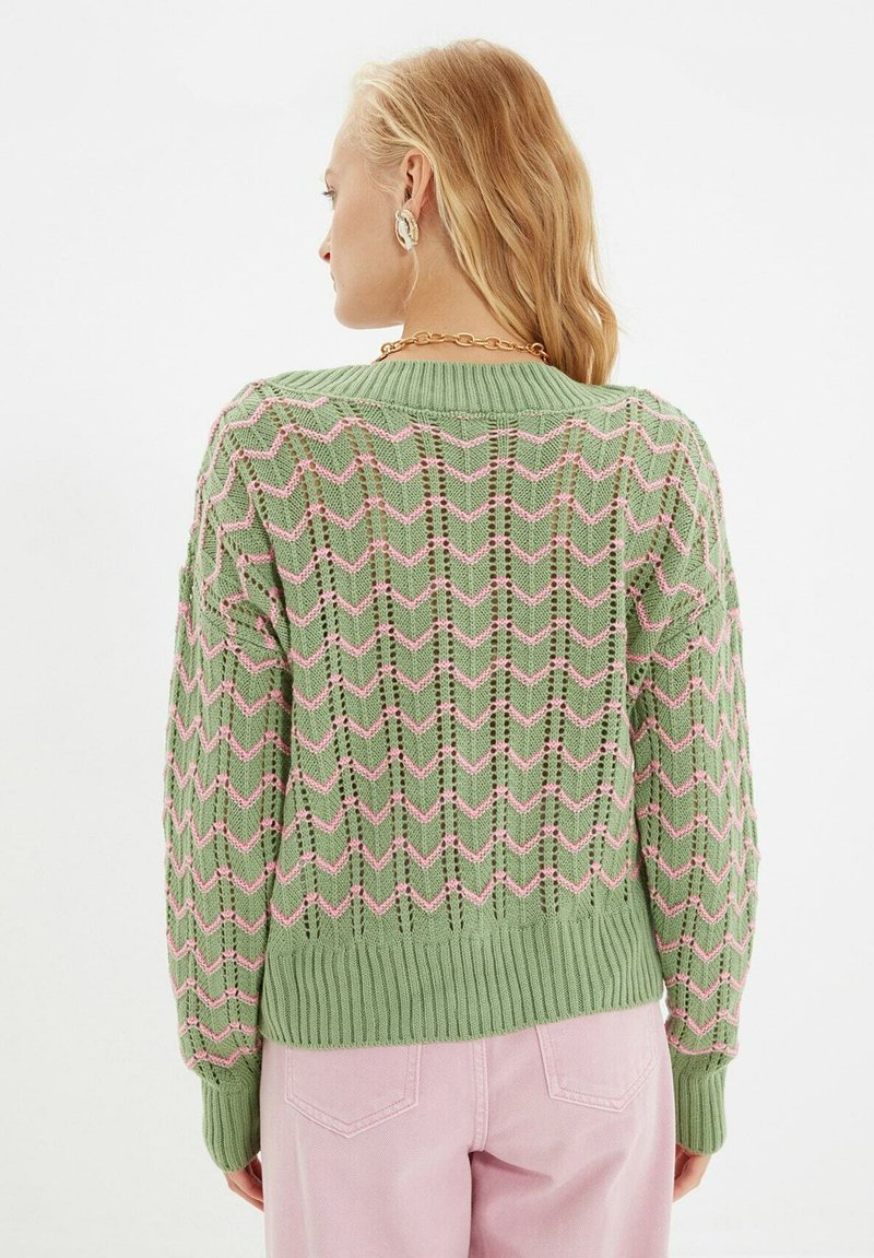 Damen Strickjacken | Trendyol Strickpullover blue/blau - OY54617 Damen Strickjacken | Trendyol Strickpullover blue/blau - OY54617