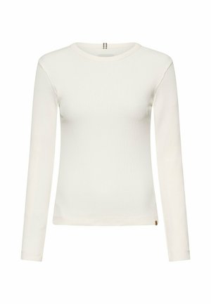 MIT RUNDHALSAUSSCHNITT - T-shirt à manches longues - milkwhite