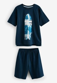 Next 3 PACK - REGULAR FIT - Pyžamo - navy white tie dye surf