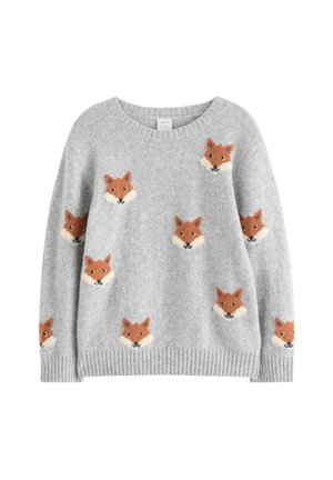 SWEATER KNITTED JAQUARD - Strickpullover - light grey melange