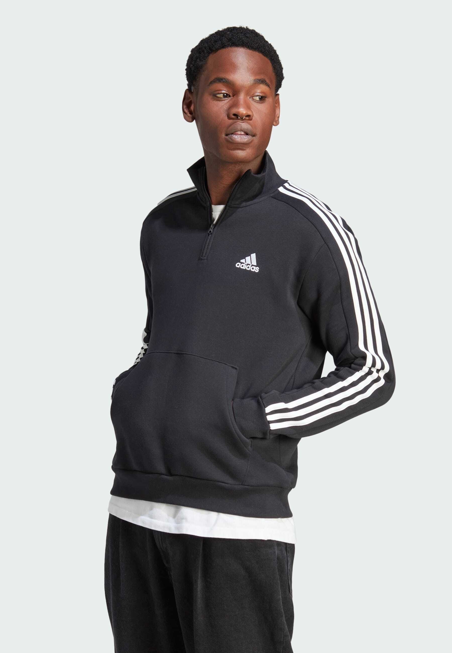 adidas Sportswear ESSENTIALS 3-STRIPES - Sweatshirt - black/noir