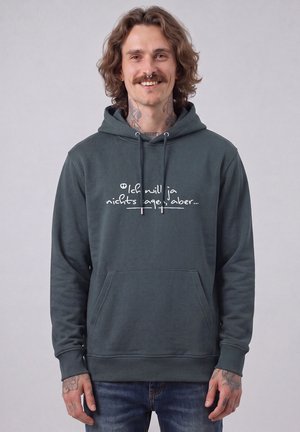 watapparel, ICH WILL JA NICHTS SAGEN ABER UNISEX - Kapuzenpullover - india ink grey