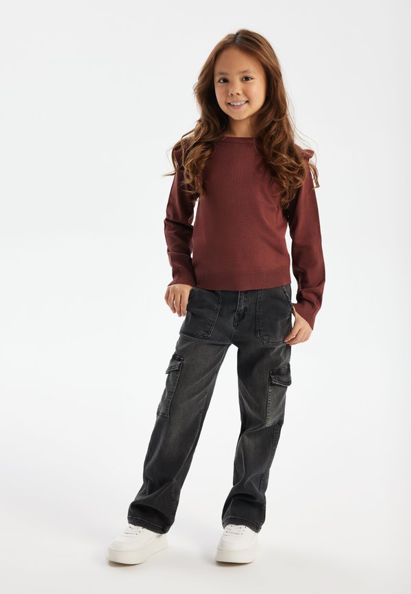 FRILL SLEEVES - Strickpullover - bordeaux