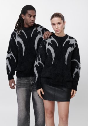 TRIBAL UNISEX - Trui - black / grey