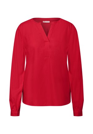 SPLIT NECK - Bluse - rot
