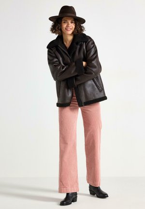 WIDE WITH HIGH WAIST - Bukser - dusty pink