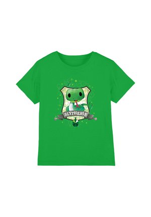 Cotton Soul, HARRY POTTER/WATERCOLOR SLYTHERIN CREST UNISEX - T-Shirt print - dark green