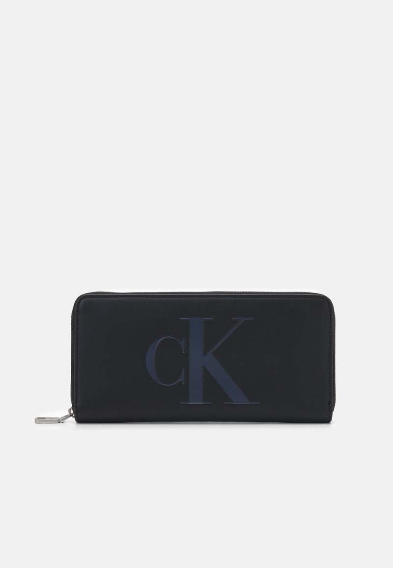 Calvin Klein Jeans SCULPTED ZIP AROUND MONO - Portafoglio - black