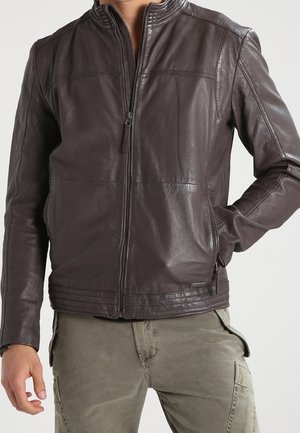 Giacca di pelle - dark brown