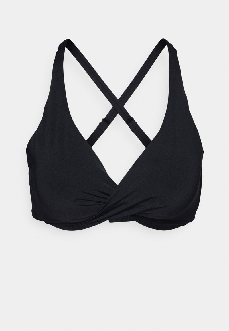 Seafolly - COLLECTIVE WRAP FRONT CUP BRA - Horní díl bikin - black, Zvětšit