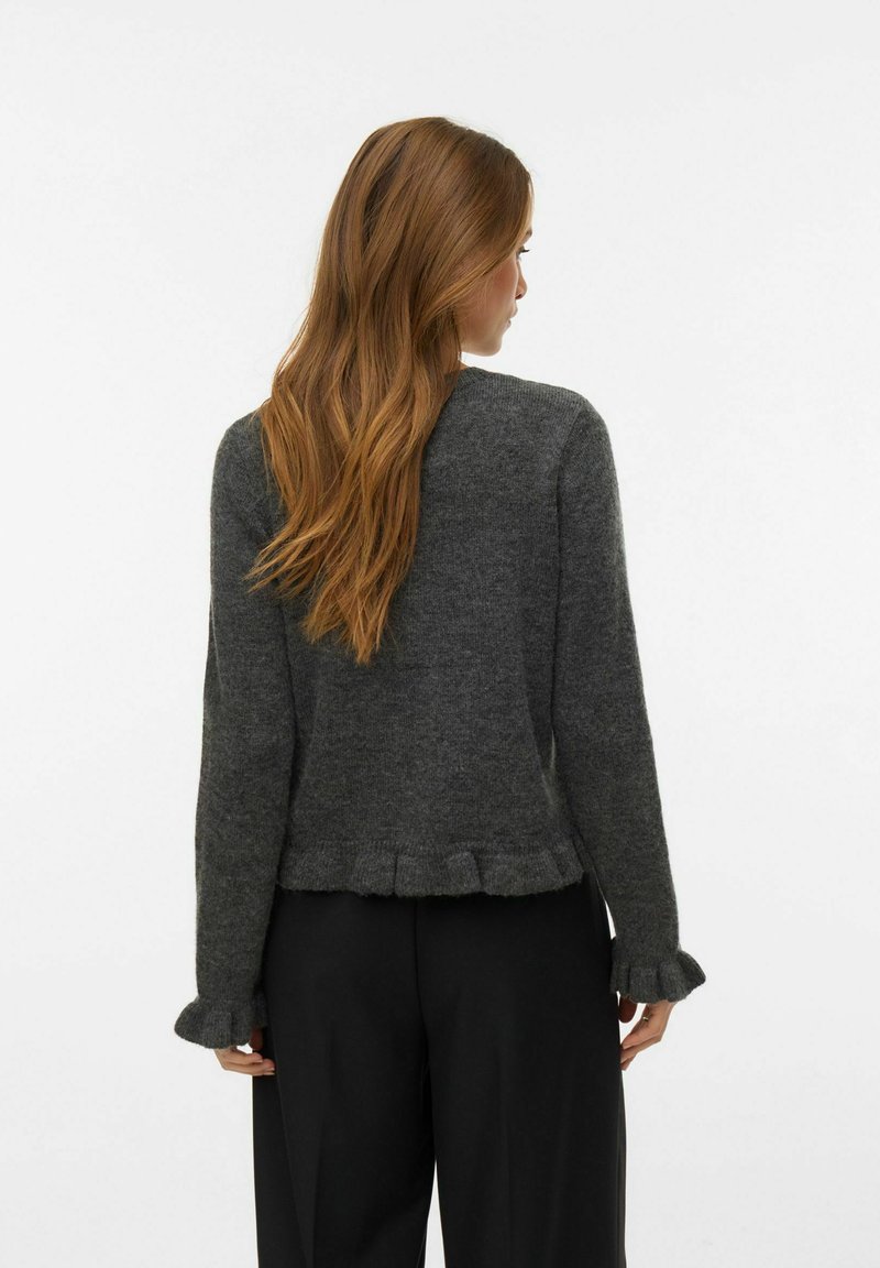 Cardigan Donna Con Cappuccio E Trecce Lavorate A Maglia Grossa – Aleumdr Modello Invernale Caldo, Colore Grigio E Nero - copertina