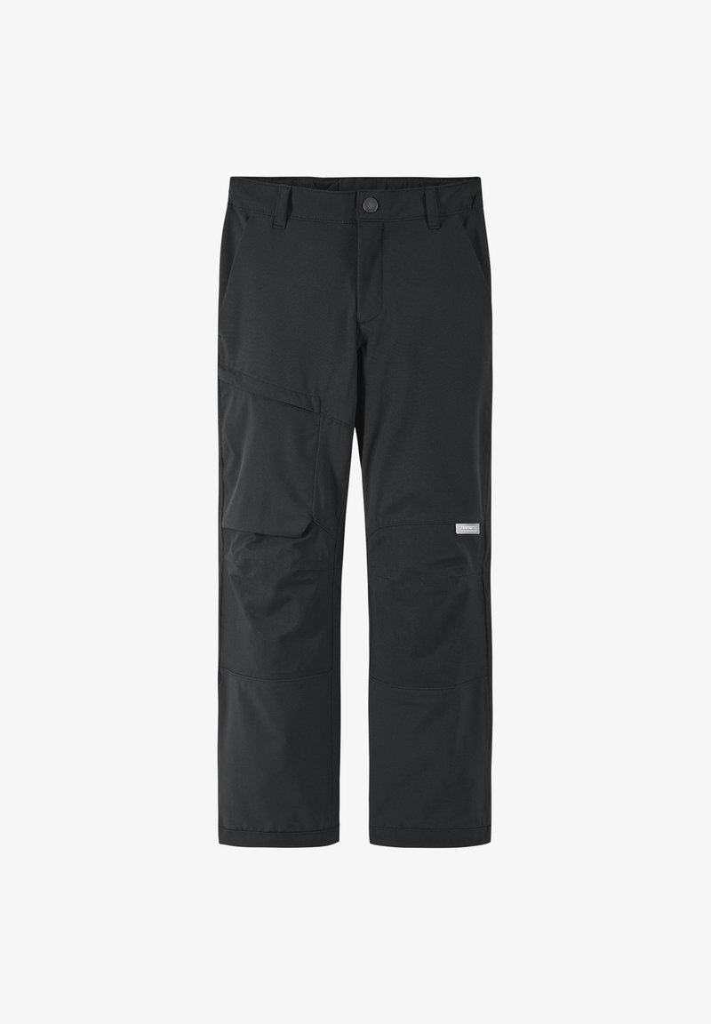 Musta välistingimustes kasutamiseks mõeldud püksid, mis on valmistatud vastupidavast kangast. Omavad nööpkinni, mitmeid taskuid ja kontrastset paneelõmblemist, et tagada parem istuvus.