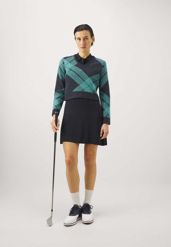 BREA V NECK - Jumper - teal2