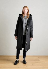 Marc O'Polo PADDED WITH HOOD DRAWSTRING AT WAIST - Parka - black