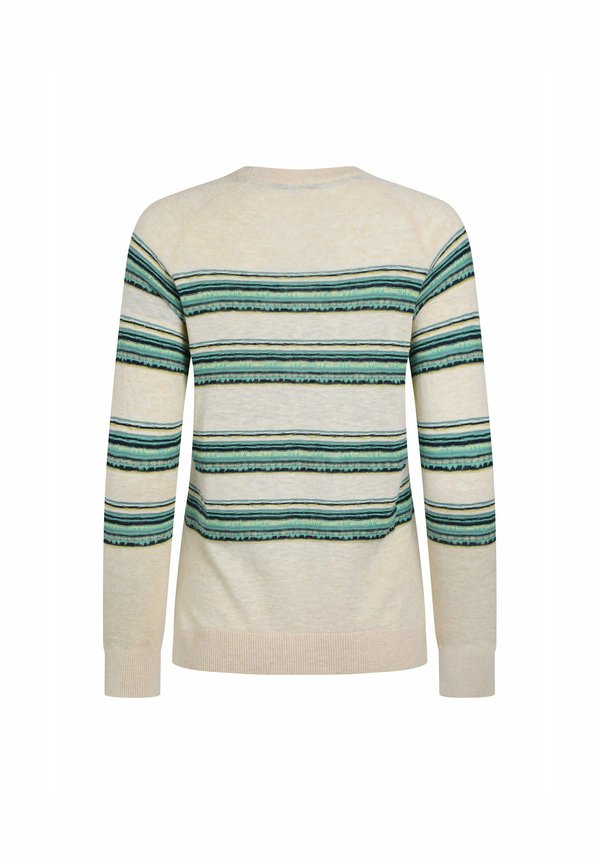 REKA LIGHTWEIGHT STRIPED CREW NECK  - Jumper - light cream2