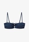 & OTHER STORIES TIE-FRONT BANDEAU BIKINI TOP - Haut de bikini - dark blue