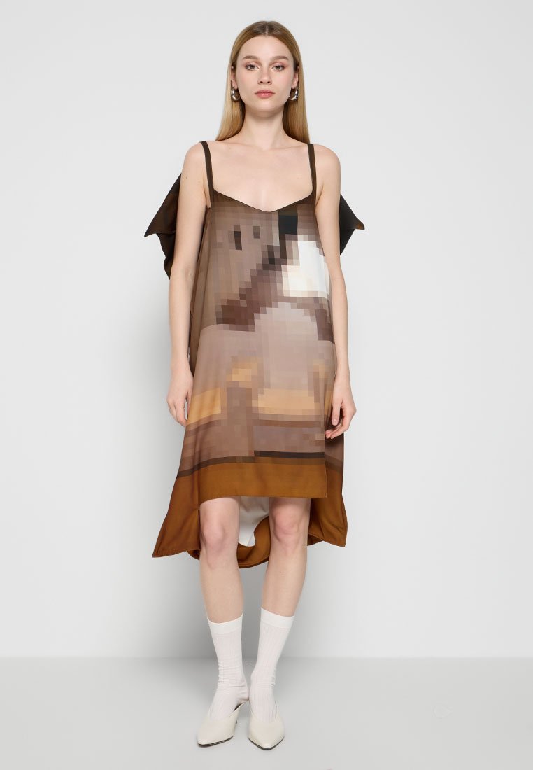 MM6 Maison Margiela Jurk bruin