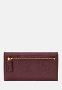 Lauren Ralph Lauren CROSSHATCH LEATHER SLIM WALLET - Portafoglio - pinot noir