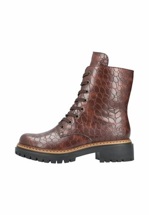 Rieker, STIEFELETTE - Platform ankle boots - braun