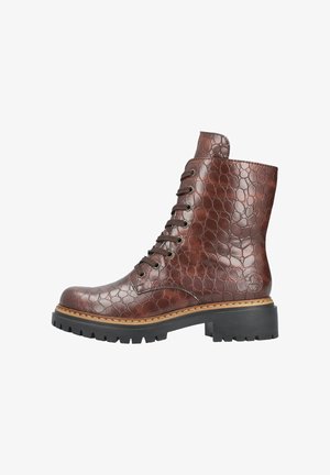 Rieker, STIEFELETTE - Platform ankle boots - braun