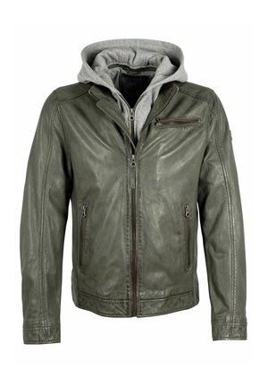 BAXDER - Veste en cuir - dusty green