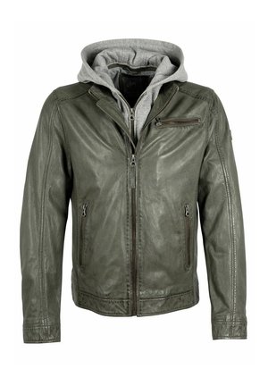 Gipsy BAXDER - Veste en cuir - dusty green