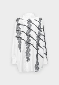 APPLIQUE SHIRT DRESS - Vestido camisero - white