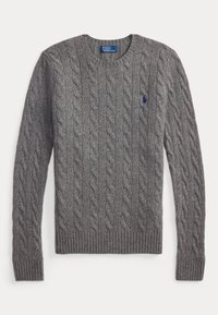 CABLE WOOL CASHMERE CREWNECK JUMPER - Neule - grey heather