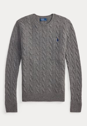CABLE WOOL CASHMERE CREWNECK JUMPER - Strikkegenser - grey heather