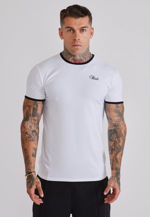 SIKSILK, RINGER T-SHIRT. - T-shirt print - white black