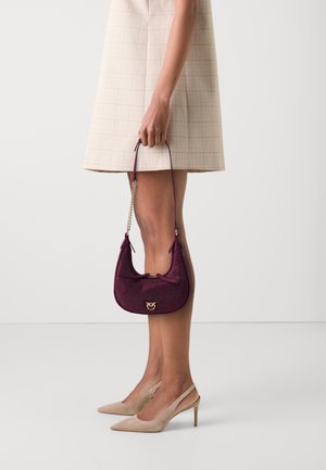 Pinko BRIOCHE HOBO MINI - Sac à main - marrone metallizzato/oro