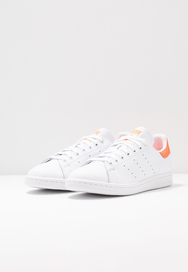 Adidas Originals Stan Smith Sneaker Low Footwear White Solar Orange Weiss Zalando De