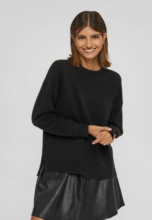 MIT SOFTER RUNDHALS - Maglione - black