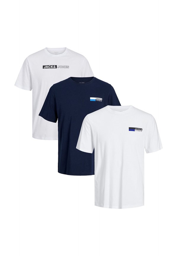 3ER PACK CORP - T-Shirt print - weiß blau